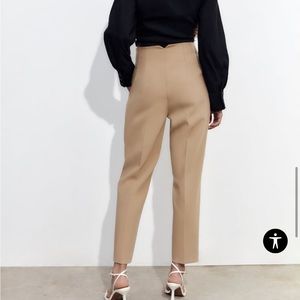 Zara High Waisted Tan Pants